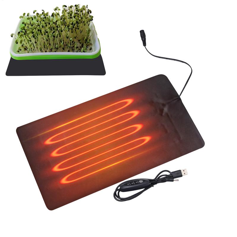 植物保温マット PVCレザー製 室内用USB給電式 水耕栽培 - Heat Mat Seedling のレビューと価格